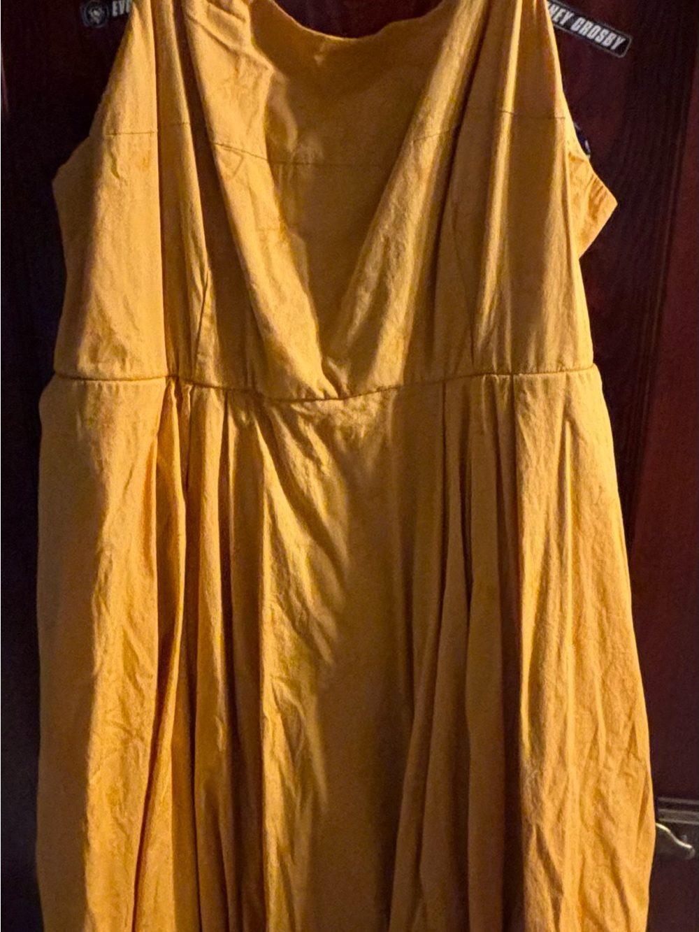 Disney Mustard Yellow Mickey Midi Dress with Gathered Waist